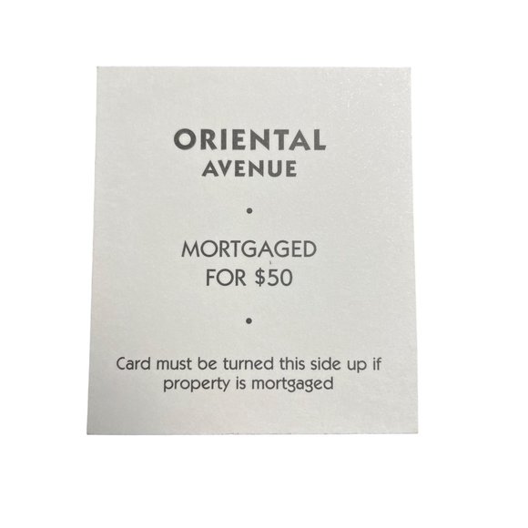 Monopoly Classic Oriental Ave Property Title Deed Card Replacement u - Picture 2 of 5